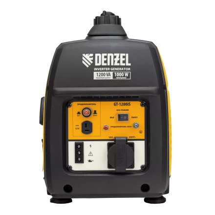 Генератор инверторный Denzel GT-1200iS, 1.2 кВт, 230 В, бак 2.4 л, закрытый корпус, ручной старт купить в Нижневартовске