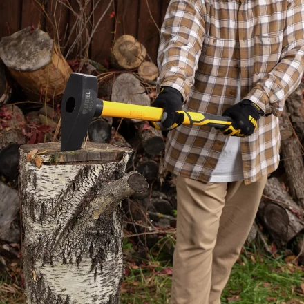 Колун-кувалда 4000 г Denzel 21852, кованая, фибергласовая  рукоятка c TPR покрытием, 880 мм купить в Нижневартовске