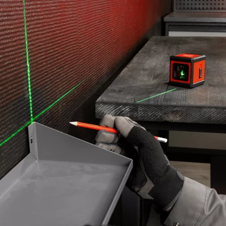 Лазерный уровень MTX XQB GREEN Basic SET, 20 м, зеленый луч, батарейки, резьба 1/4" 35019 купить в Нижневартовске