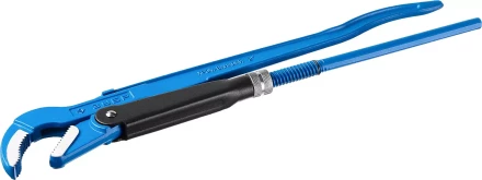 Ключ трубный рычажный ЗУБР "ПРОФЕССИОНАЛ", изогнутые губки, цельнокованый, Сr-V, № 3,  2" 27337-3_z01 купить в Нижневартовске