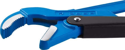 Ключ трубный рычажный ЗУБР "ПРОФЕССИОНАЛ", изогнутые губки, цельнокованый, Сr-V, № 3,  2" 27337-3_z01 купить в Нижневартовске