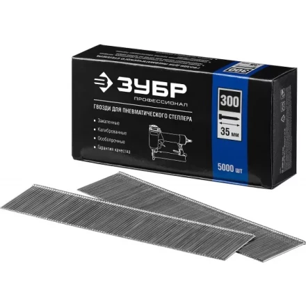 Гвозди тип 300, 35 мм, особотвердые, ЗУБР "ПРОФЕССИОНАЛ" 31830-35, 5000 шт 31830-35 купить в Нижневартовске