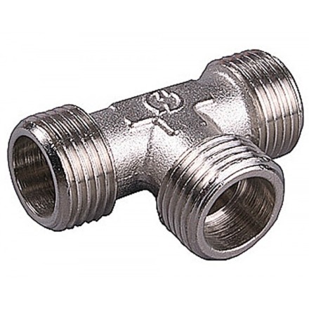 Тройник GENERAL FITTINGS никелированная латунь, ш/ш/ш, 1/2&quot; 51051-1/2 купить в Нижневартовске