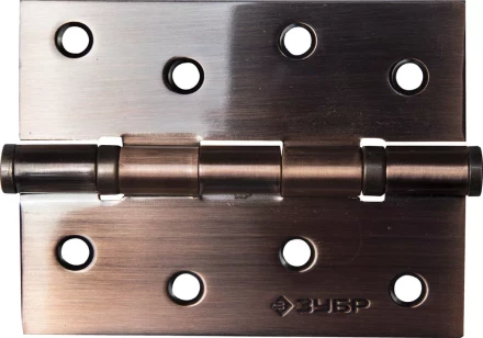 Петля универсальная ЗУБР "ЭКСПЕРТ", 2 подшипника, цвет ст. медь (AC), с крепежом, 100х75х2,5мм, 2 шт 37601-100-6 купить в Нижневартовске