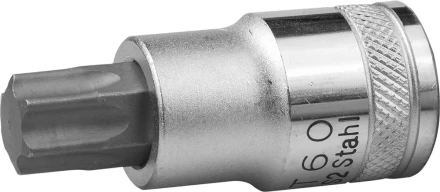 Торцовая бита-головка KRAFTOOL "INDUSTRIE QUALITAT", материал S2, TORX, сатинированная, 1/2", Т60 27905-60_z01 купить в Нижневартовске