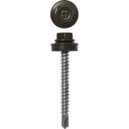 Саморезы ЗУБР окраш., RAL 8028 земел.-коричн., для крепл. кров. матер. к дерев. обреш., 4.8x80мм, 140шт 4-300315-48-080-8028