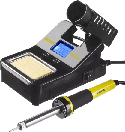 Паяльная станция STAYER "PROFI" цифровая с ЖК дисплеем, диапазон 160-520°C, шаг 10°C, 48Вт 55370 купить в Нижневартовске