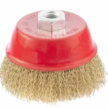 Щетка для УШМ, 150 мм, М14, "чашка", латунированная витая проволока  MATRIX 74607 купить в Нижневартовске