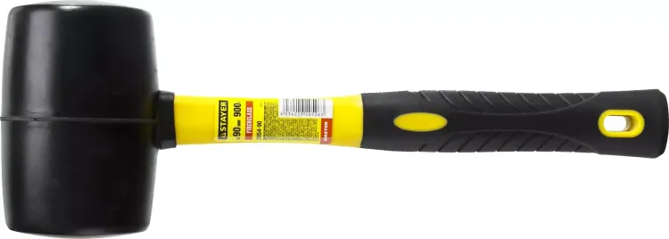 Киянка STAYER "PROFESSIONAL" резиновая ЧЕРНАЯ, с фиберглассовой ручкой, 900г 2054-90 купить в Нижневартовске