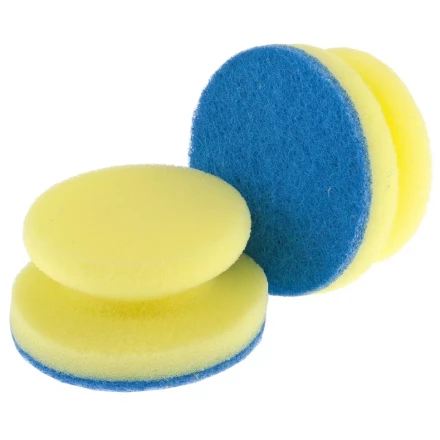 Губки для посуды c тефлоновым покрытием круглые d 95х50 мм 2 шт в картоне ТМ Elfe 92361 купить в Нижневартовске
