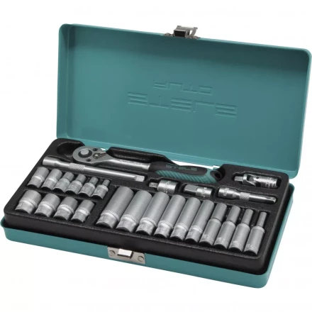 Набор торцевых головок с трещоткой 1/4 26 предметов Stels 13574 купить в Нижневартовске