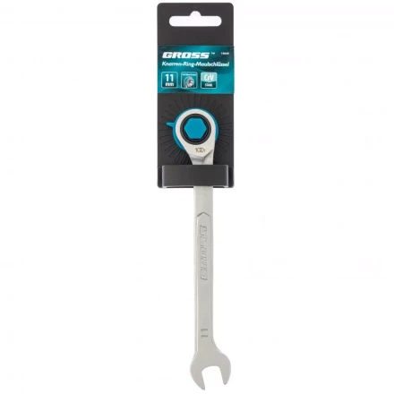 Ключ комбинированный трещоточный 11 мм количество зубьев 100 Gross 14849 купить в Нижневартовске