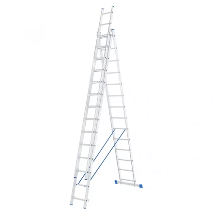Лестница алюминиевая 3х14 ступеней трехсекционная СИБРТЕХ 97824 купить в Нижневартовске