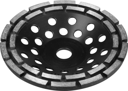 Чашка ЗУБР алмазная сегментная двухрядная, высота 22,2мм, 180мм 33372-180 купить в Нижневартовске