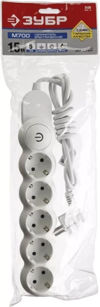 Удлинители электрические М700 5 гнезд с кнопкой серия МАСТЕР купить в Нижневартовске