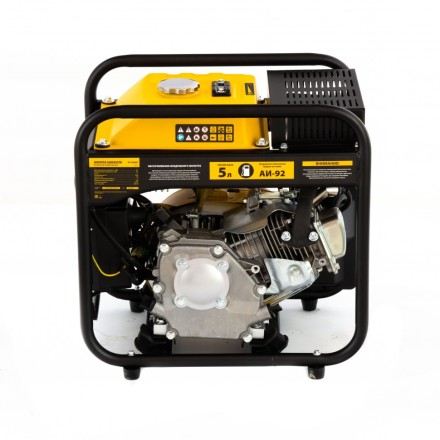 Генератор инверторный GT-2500iF, 2.5 кВт, 230 В, бак 5 л, открытый корпус, ручной старт Denzel 94704 купить в Нижневартовске