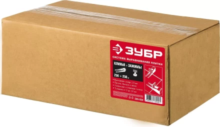 ЗУБР СВП, комплект: 1,7 мм, клин + зажим 250 + 250 шт, система выравнивания плитки (3385-H250) купить в Нижневартовске