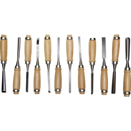 Набор STAYER "PROFI": Стамески фигурные с деревянной ручкой, 12шт 1835-H12_z01 купить в Нижневартовске