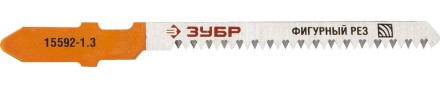 Полотна ЗУБР &quot;ЭКСПЕРТ&quot;, T101AO, для эл/лобзика, Cr-V, по дереву, фигурный рез, EU-хвост., шаг 1,3мм, 50мм, 2шт 15592-1.3_z01 купить в Нижневартовске