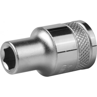Торцовая головка KRAFTOOL "INDUSTRIE QUALITAT", Cr-V, FLANK, хромосатинированная, 1/2", 8 мм 27805-08_z01