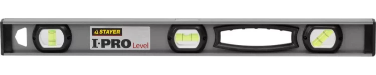Уровень STAYER "PROFESSIONAL" I-PROLevel, усилен рельс с ручками, утолщен особопрочн профиль, точность 1мм/м, 3 ампулы, 60см 3477-060 купить в Нижневартовске