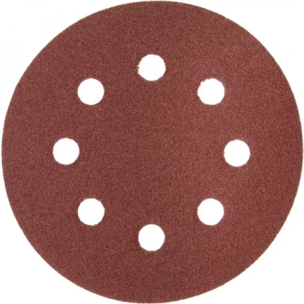 Круг шлифовальный ЗУБР "МАСТЕР" универсальный, из абразивной бумаги на велкро основе, 8 отверстий, Р120, 125мм, 5шт 35562-125-120 купить в Нижневартовске
