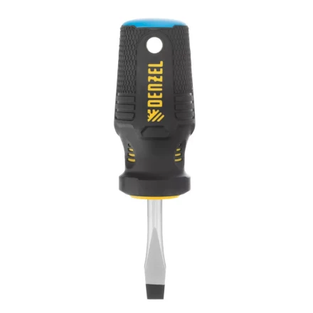 Отвертка SL6x38 мм, CrV, трехкомпонентная рукоятка Denzel 12201 купить в Нижневартовске