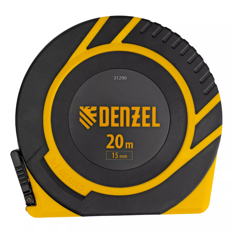 Рулетка геодезическая Denzel 20 м х 15 мм, закрытый корпус, фиберглассовая лента, 31290 купить в Нижневартовске