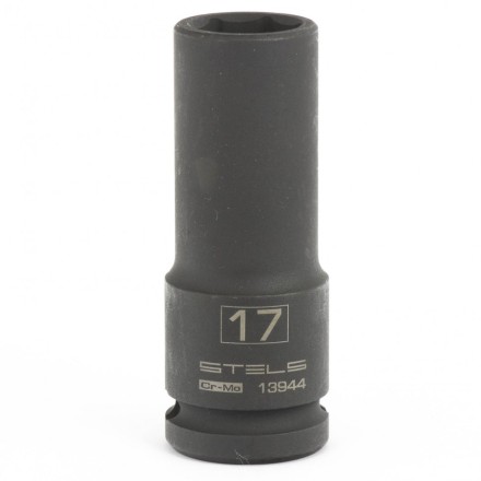 Головка ударная удлиненная шестигранная 17мм 1/2&quot; CrMo Stels 13944 купить в Нижневартовске