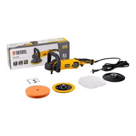 Машина полировальная Denzel CP-180, 1400 Вт, 180 мм, 0-3000 об/мин 27701 купить в Нижневартовске