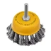 Щетка для дрели Denzel, 65 мм, Чашка, со шпилькой, нержавеющая крученая проволока 744643 купить в Нижневартовске