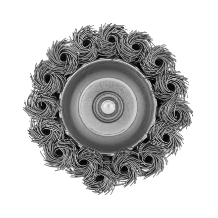 Щетка для дрели Denzel, 65 мм, Чашка, со шпилькой, нержавеющая крученая проволока 744643 купить в Нижневартовске