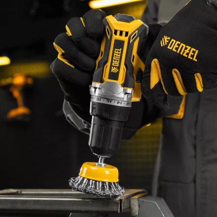 Щетка для дрели Denzel, 65 мм, Чашка, со шпилькой, нержавеющая крученая проволока 744643 купить в Нижневартовске