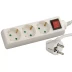 Удлинитель СВЕТОЗАР электрический с заземлением, выключателем, евро, с защитными шторками, 3 гнезда, 3м SV-55035-3 купить в Нижневартовске