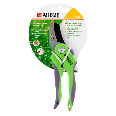 Секатор с наковальней Palisad, 200 мм, двухкомпонентные рукоятки, 605518 купить в Нижневартовске