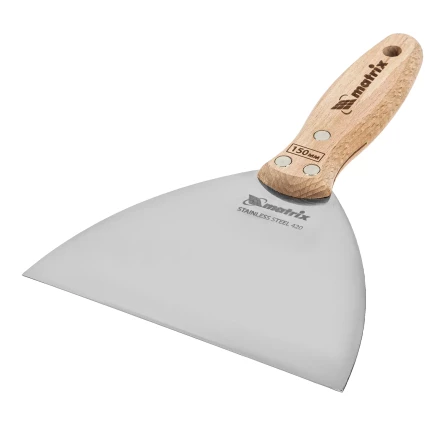 Шпательная лопатка из нержавеющей стали Matrix, 150 мм, буковая рукоятка, EFP 85619 купить в Нижневартовске
