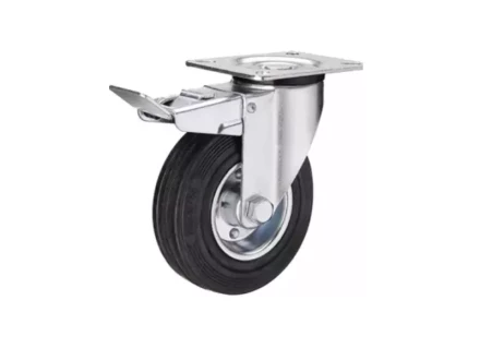 Колесо поворотное усиленное резина SRCB 97 80 мм с тормозом 1027194 купить в Нижневартовске