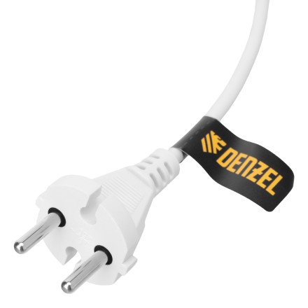 Шнур сетевой Denzel Energy Series, ПВС, 1,5 м, 2 x 1 мм, с неразборной вилкой, белый, 3 м, 37660 купить в Нижневартовске