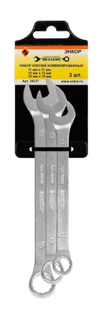 Набор ключей комбинированных 3 шт. Энкор 26237 26237 купить в Нижневартовске