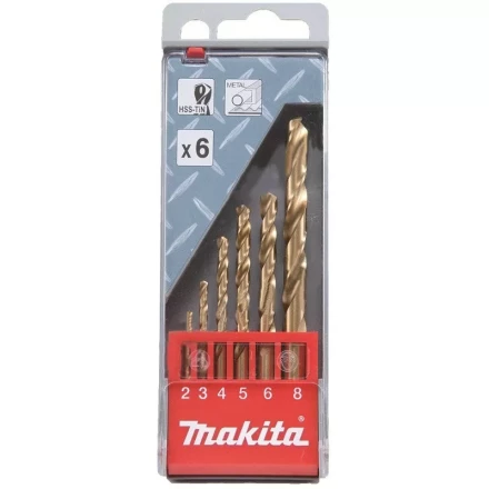 Набор сверл по металлу HSS-Tin Makita, D-43555, 6 шт купить в Нижневартовске