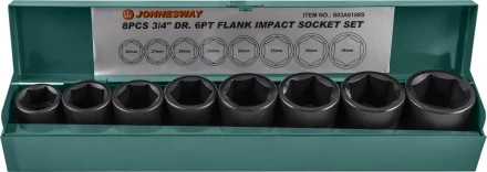 Набор головок торцевых ударных 3/4"DR 26-38мм 8предметов Jonnesway S03A6108S 48531 купить в Нижневартовске