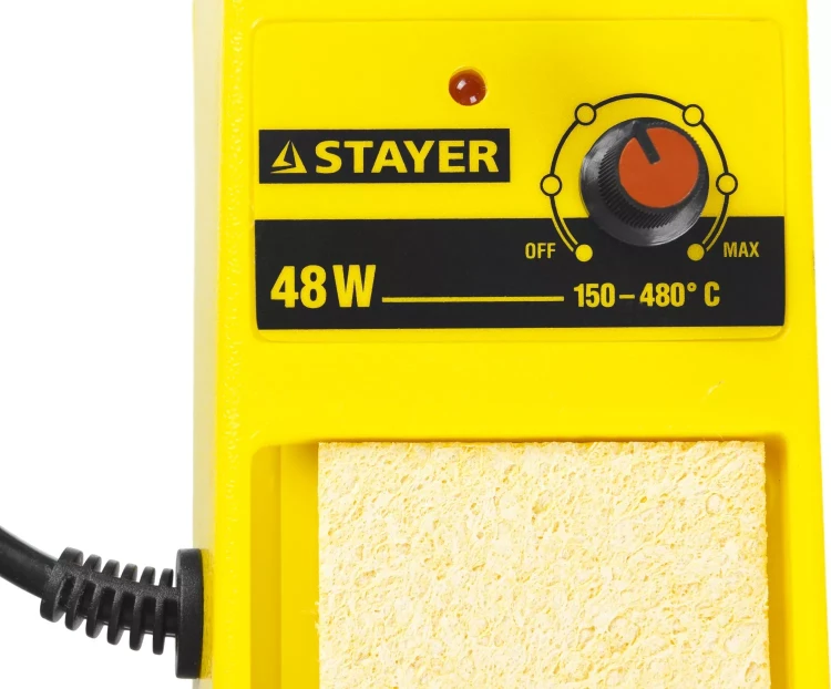 Паяльная станция аналоговая, STAYER "MASTER" 55371, диапазон 150-480°C, 48Вт 55371 купить в Нижневартовске
