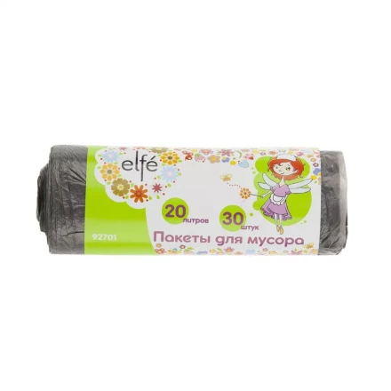 Пакеты для мусора 20 л 30 шт серые Elfe 92701 купить в Нижневартовске