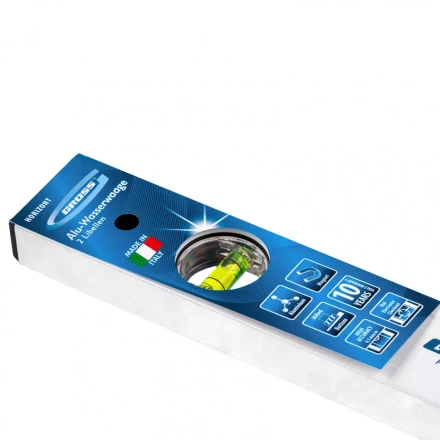 Уровень алюминиевый 400 мм фрезерованный 2 глазка магнитный Gross 33670 купить в Нижневартовске