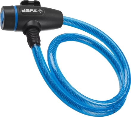 Замок ЗУБР &quot;ПРОФЕССИОНАЛ&quot;, тросовый, 3 ключа в комплекте, длина троса 650мм, d 10мм 37261-65_z01 купить в Нижневартовске