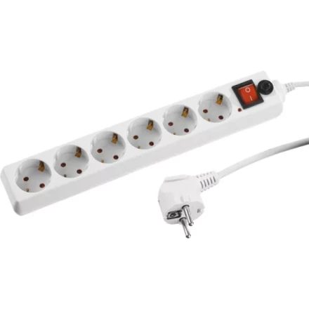 Сетевой фильтр STAYER &quot;MASTER&quot; электрический, 6 гнезд, заземление, макс. мощн. 2200 Вт, 3м 55067-3 купить в Нижневартовске