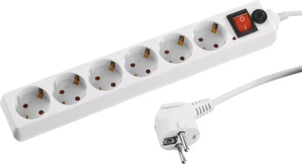 Сетевой фильтр STAYER &quot;MASTER&quot; электрический, 6 гнезд, заземление, макс. мощн. 2200 Вт, 3м 55067-3 купить в Нижневартовске