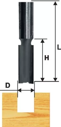 Фреза пазовая прямая ф12x51мм хв 12мм ДСП 28024 купить в Нижневартовске