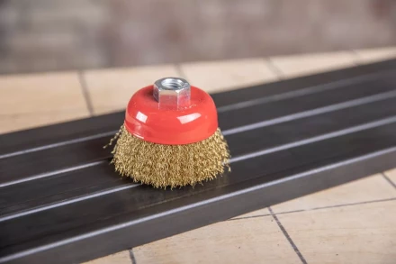 Кордщетка HAMMER чаша 85мм для УШМ гофрированная латунированная сталь (207-103) купить в Нижневартовске