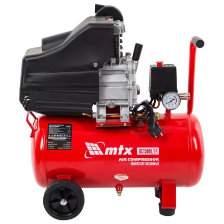 Компрессор воздушный MTX 58003, DC1500L/24, 1,5 кВт, 24 л, 210 л/мин купить в Нижневартовске